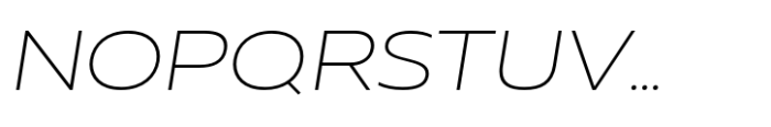 Muller Next Wide Extra Light Italic Font UPPERCASE