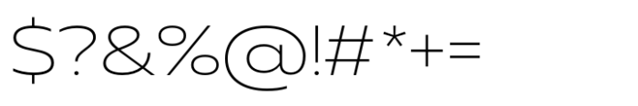 Muller Next Wide Extra Light Font OTHER CHARS