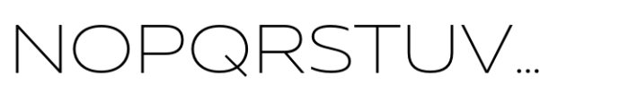 Muller Next Wide Extra Light Font UPPERCASE
