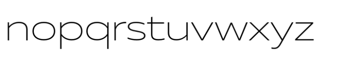 Muller Next Wide Extra Light Font LOWERCASE