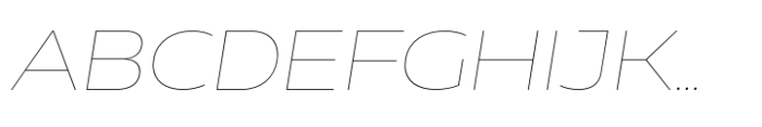 Muller Next Wide Hairline Italic Font UPPERCASE