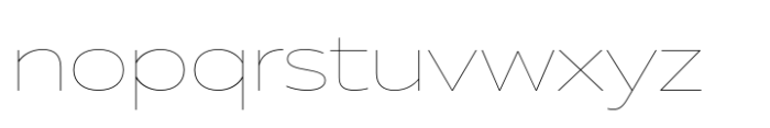 Muller Next Wide Hairline Font LOWERCASE