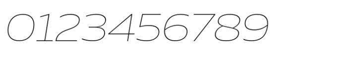 Muller Next Wide Thin Italic Font OTHER CHARS