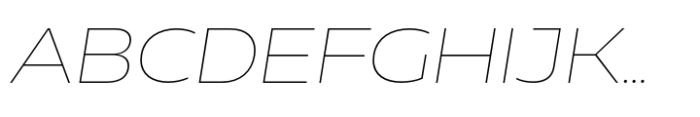 Muller Next Wide Thin Italic Font UPPERCASE