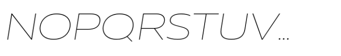 Muller Next Wide Thin Italic Font UPPERCASE