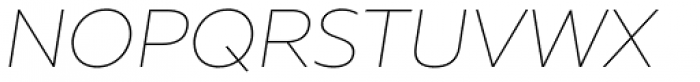 Muller Thin Italic Font UPPERCASE