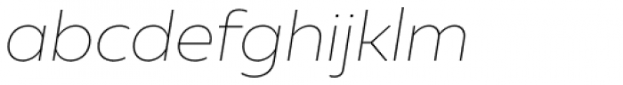 Muller Thin Italic Font LOWERCASE