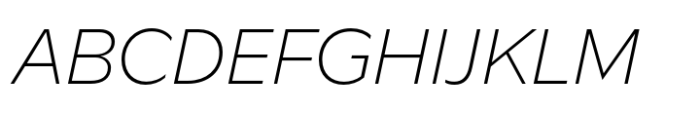 Multima Extra Light Italic Font UPPERCASE