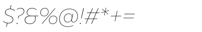 Multima Thin Italic Font OTHER CHARS