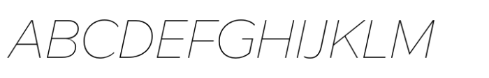 Multima Thin Italic Font UPPERCASE