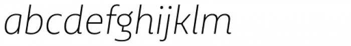 Multiple Sans Alt I Extra Light Italic Font LOWERCASE
