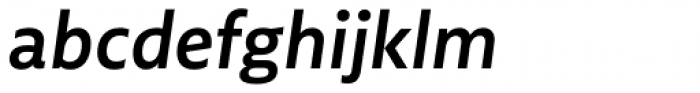 Multiple Sans Alt II Semi Bold Italic Font LOWERCASE