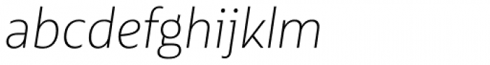 Multiple Sans Alt IV Extra Light Italic Font LOWERCASE