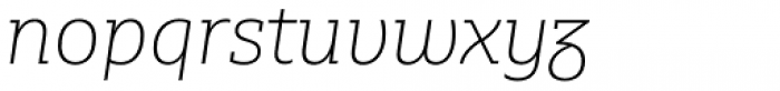Multiple Slab Alt I Extra Light Italic Font LOWERCASE