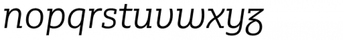 Multiple Slab Alt I Light Italic Font LOWERCASE