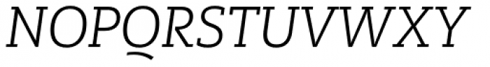Multiple Slab Alt II Light Italic Font UPPERCASE