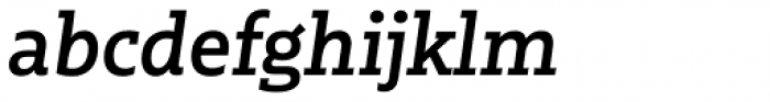 Multiple Slab Alt II Semi Bold Italic Font LOWERCASE