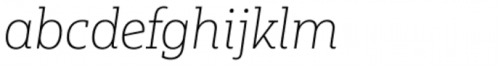 Multiple Slab Alt III Extra Light Italic Font LOWERCASE