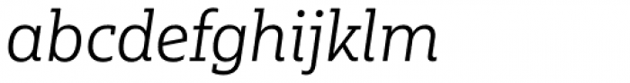 Multiple Slab Alt III Light Italic Font LOWERCASE