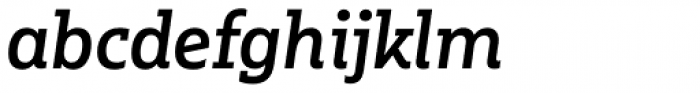 Multiple Slab Alt III Semi Bold Italic Font LOWERCASE