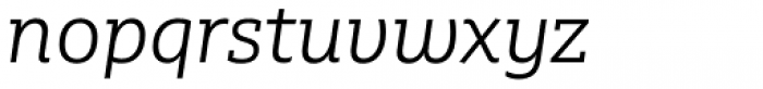 Multiple Slab Pro Light Italic Font LOWERCASE