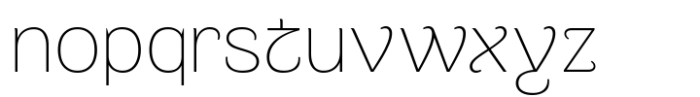Multum Thin Font LOWERCASE