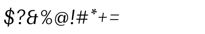Mumford Oblique Font OTHER CHARS