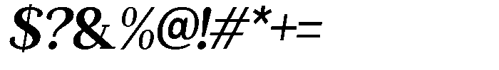 Mundale Bold Slant Font OTHER CHARS