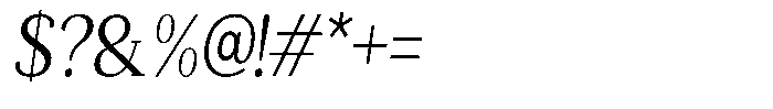 Mundale Condensed Slant Font OTHER CHARS