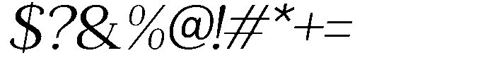 Mundale Expanded Slant Font OTHER CHARS