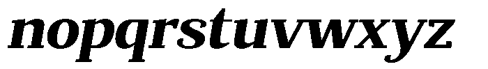 Mundale Extra Bold Expanded Slant Font LOWERCASE
