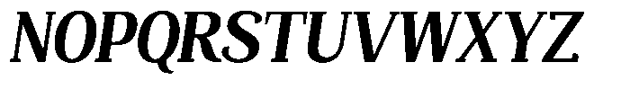 Mundale Extra Bold Semi Condensed Slant Font UPPERCASE