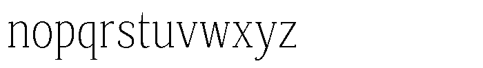Mundale Extra Light Condensed Font LOWERCASE