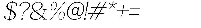 Mundale Extra Light Expanded Slant Font OTHER CHARS