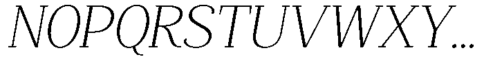Mundale Extra Light Expanded Slant Font UPPERCASE