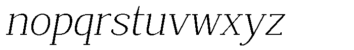 Mundale Extra Light Expanded Slant Font LOWERCASE