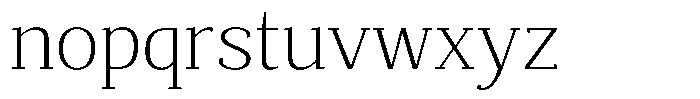 Mundale Extra Light Expanded Font LOWERCASE
