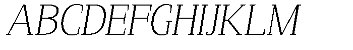 Mundale Extra Light Semi Expanded Slant Font UPPERCASE