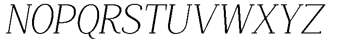 Mundale Extra Light Semi Expanded Slant Font UPPERCASE