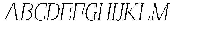 Mundale Extra Light Slant Font UPPERCASE