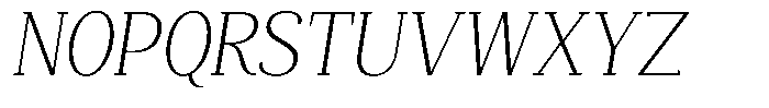 Mundale Extra Light Slant Font UPPERCASE