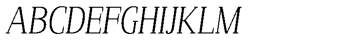 Mundale Light Condensed Slant Font UPPERCASE