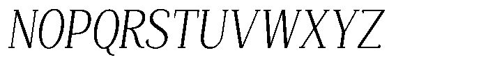 Mundale Light Condensed Slant Font UPPERCASE