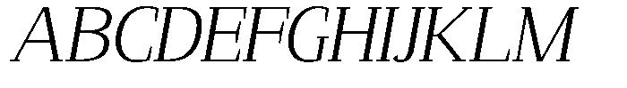 Mundale Light Expanded Slant Font UPPERCASE