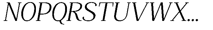 Mundale Light Expanded Slant Font UPPERCASE