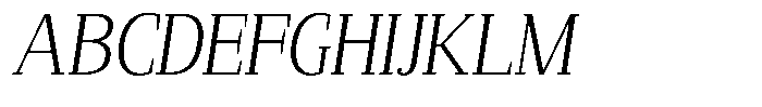 Mundale Light Semi Condensed Slant Font UPPERCASE