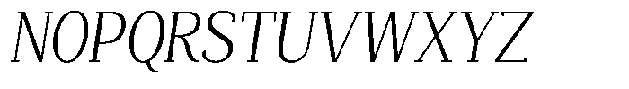 Mundale Light Semi Condensed Slant Font UPPERCASE