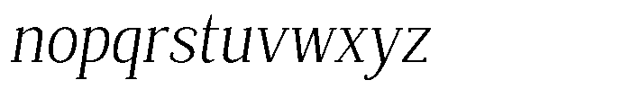 Mundale Light Semi Condensed Slant Font LOWERCASE
