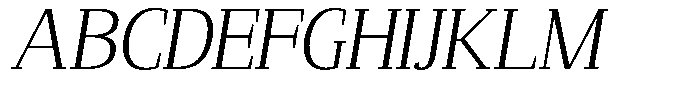 Mundale Light Semi Expanded Slant Font UPPERCASE