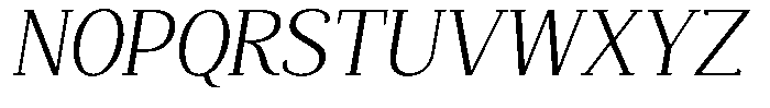 Mundale Light Semi Expanded Slant Font UPPERCASE
